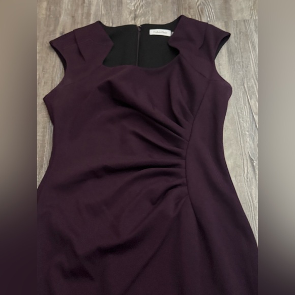 Calvin Klein Dark Purple Midi Dress - Picture 3 of 4